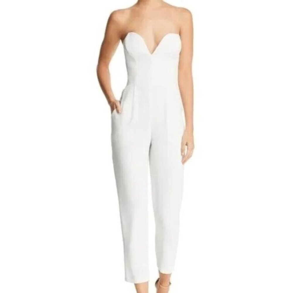 Amanda Uprichard White  Cherri Jumpsuit Ivory Size XS